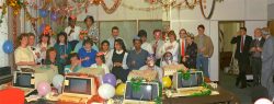 We'd just moved into Tricorn House in Edgbaston. We still had the funny old Warwick Systems VDU's. We decorated the offices on the 9th floor with the tacky Christmas tinsel, and took this picture of exhausted authorisers (in fact, pretty much everybody) on Christmas Eve 1987.
