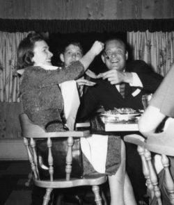 With me in the background, and I think Emily Walsh on the left. New Hampshire, April 1960