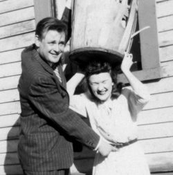 I spoke to Emily recently and asked if she remembered this photograph, but she didn't. No wonder -- it was taken around 1947 or 1948.