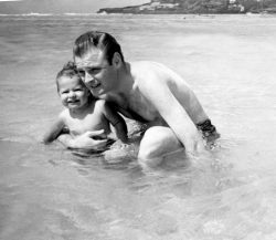 At Kahala Beach, near Black Point. My father wrote on the back, "Kahala - 1 year - 11 May 1950." So it must have been my birthday!