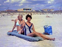 Cathy and Mother on the Beach