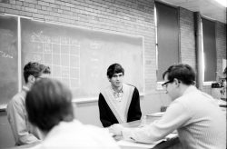 An old photo of me at RPI -- circa 1966 or 1967. A friend of mine found this online in another classmate's photo gallery. I remember that sweater -- I thought it was wonderful.